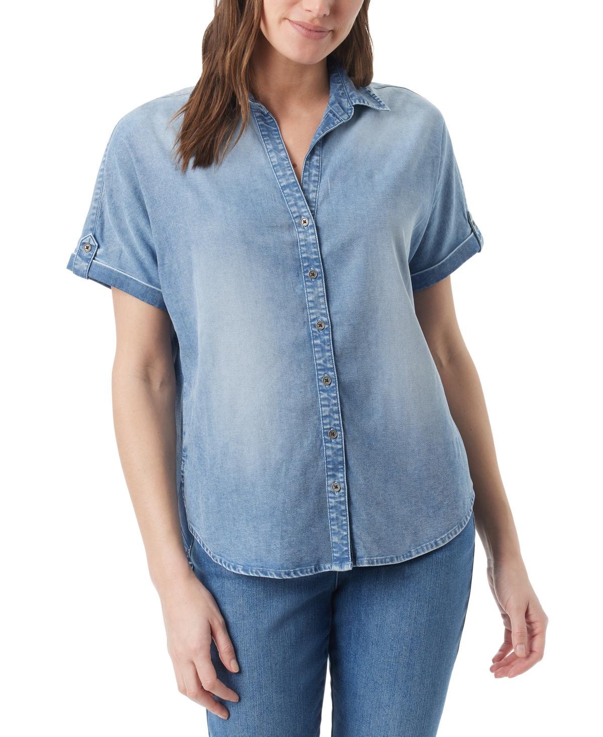 Women's Demi Short-Sleeve Button Front Shirt Product Image