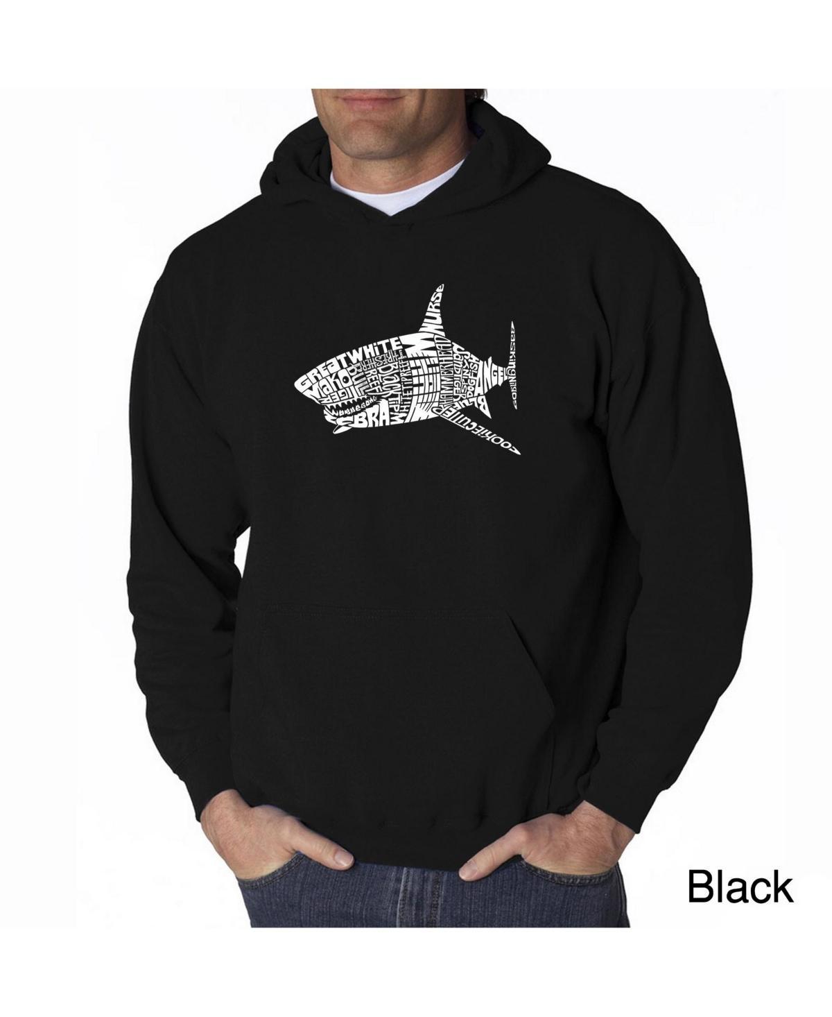 La Pop Art Mens Word Art Hoodie - Shark Species Product Image