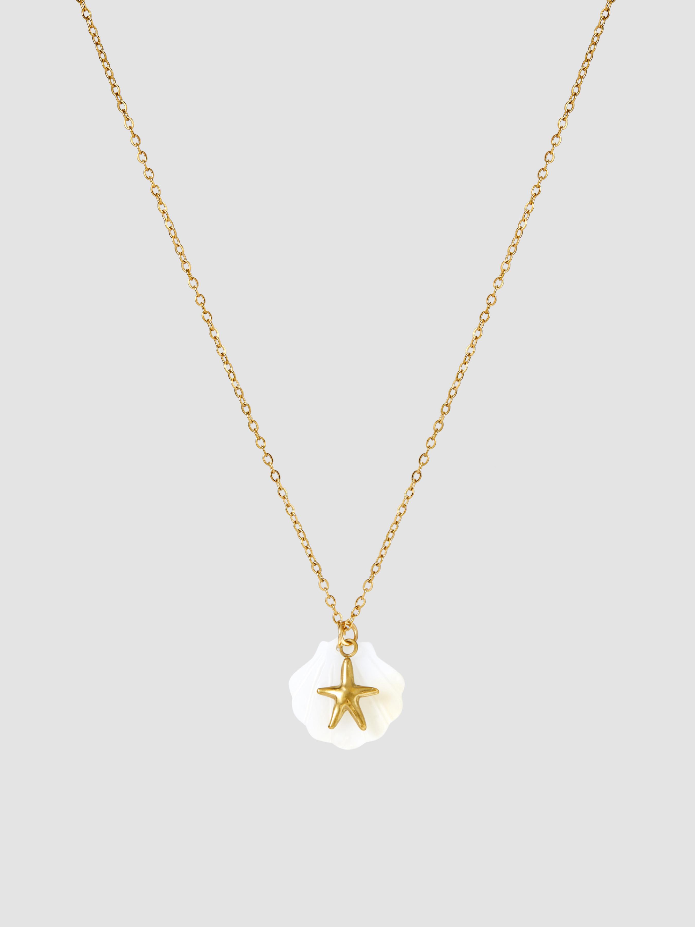 STAR & SHELL PENDANT NECKLACE Product Image