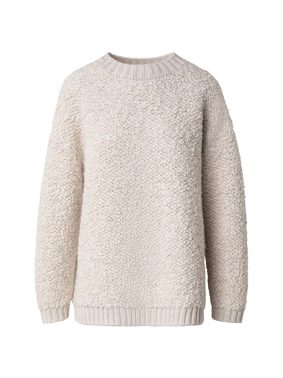 Womens Chunky Boucl Knit Sweater Product Image