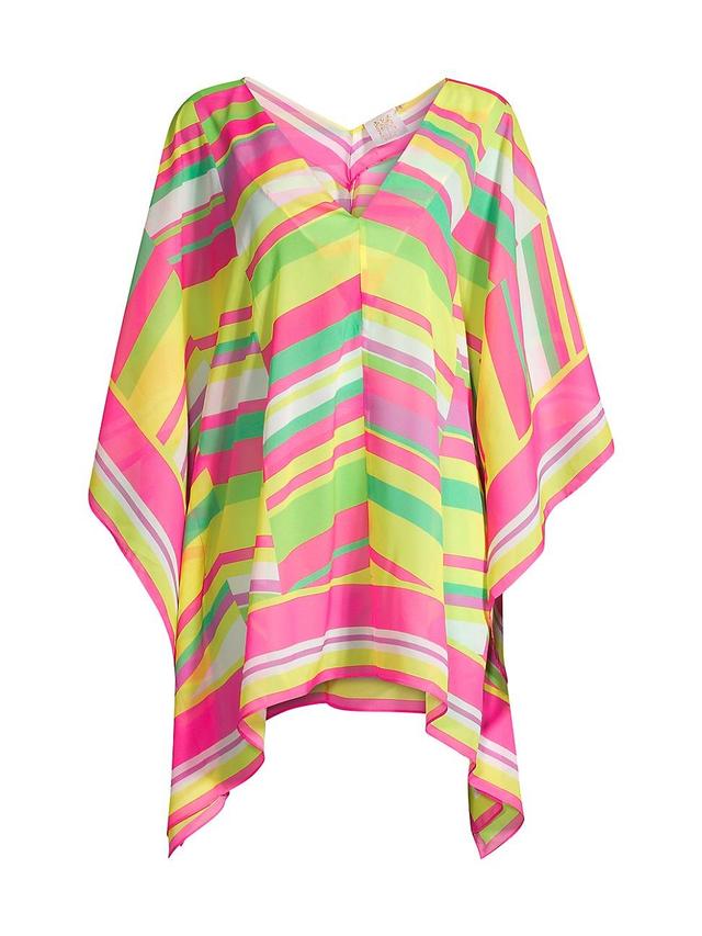 Womens Chevron Chiffon Cover-Up Caftan Product Image