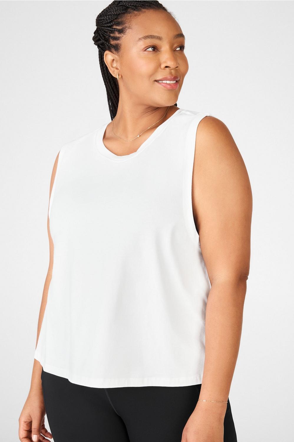 Fabletics Jade Muscle Tank Womens white Size XXS Product Image