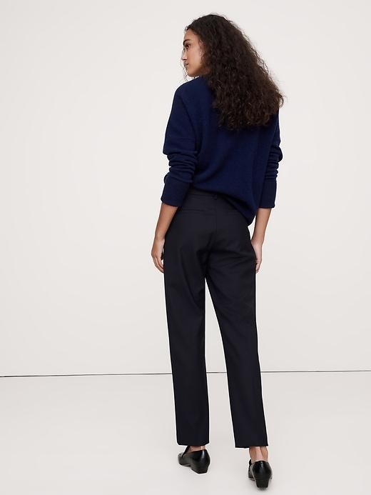 High-Rise Tapered Italian Wool Ankle Pant Product Image