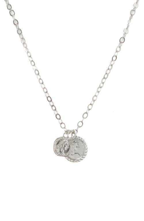 Ettika The Adventurer Double Rhodium Coin Womens Necklace Product Image