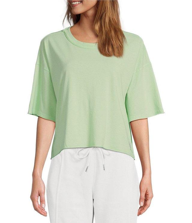 Free People FP Movement Crew Neck Short Sleeve Inspire Oversized Boxy Cropped Shirt Product Image