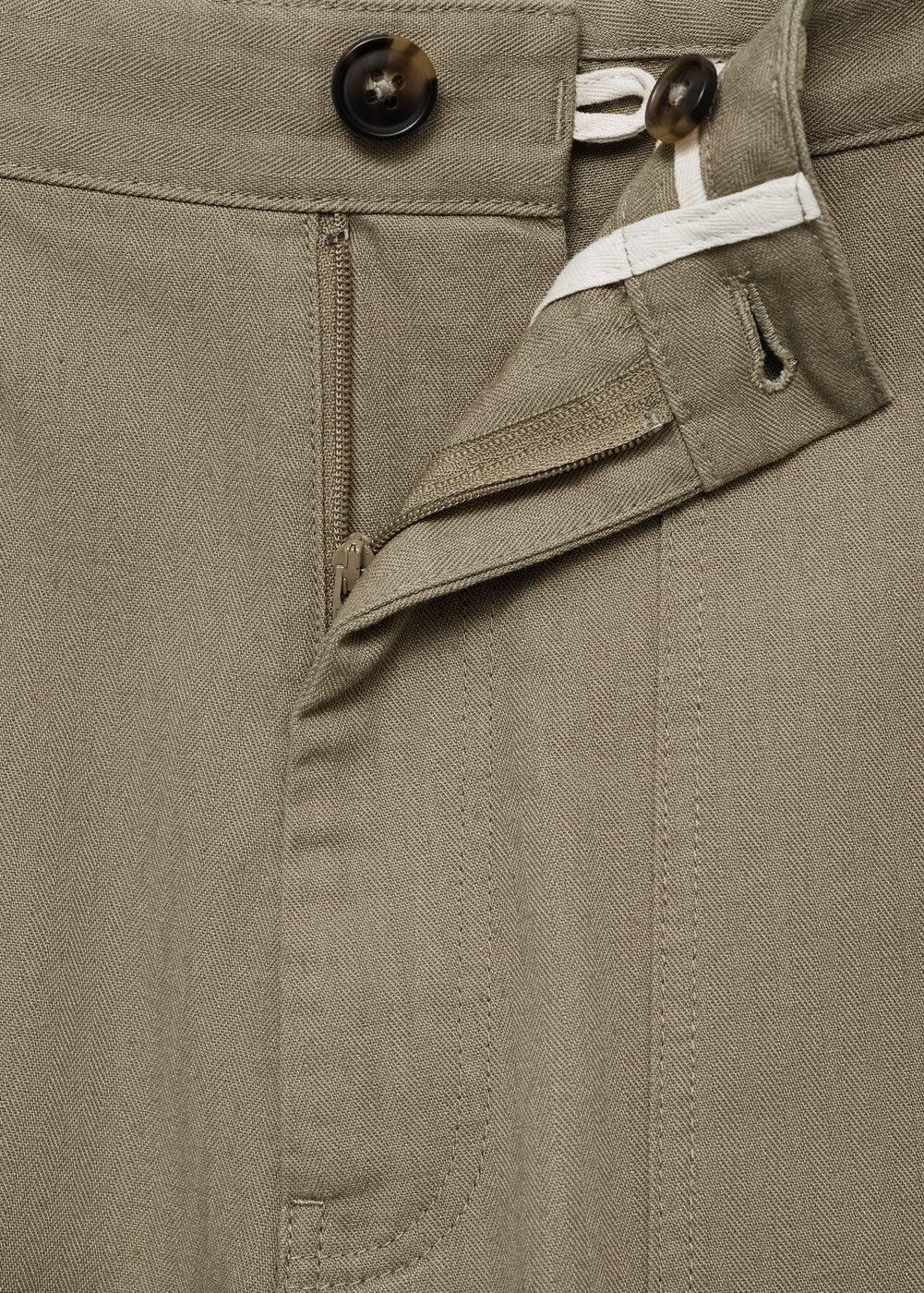 MANGO MAN - 100% herringbone cotton Bermuda shorts khakiMen Product Image