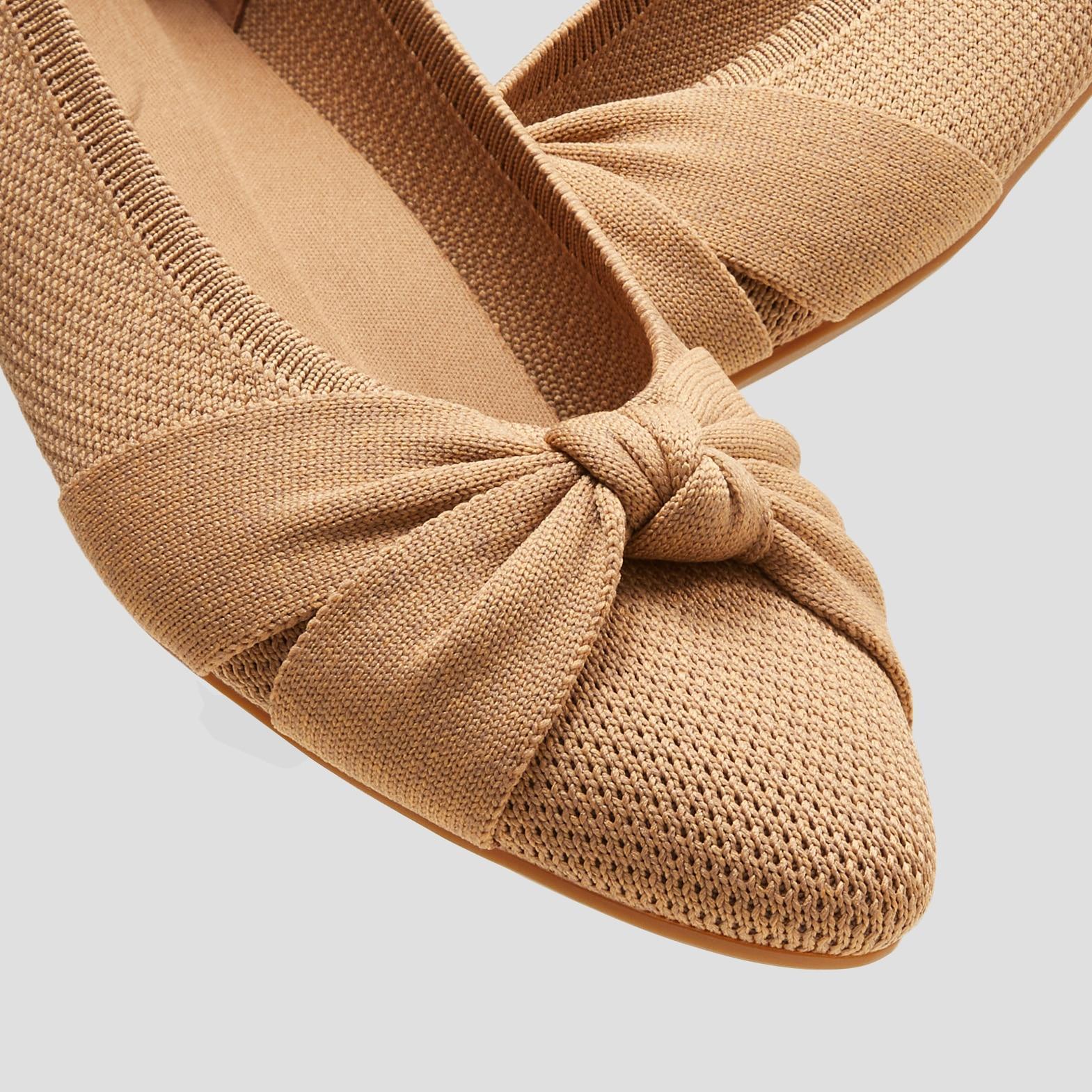 Almond-Toe Knotted Flats (Bibi) Product Image