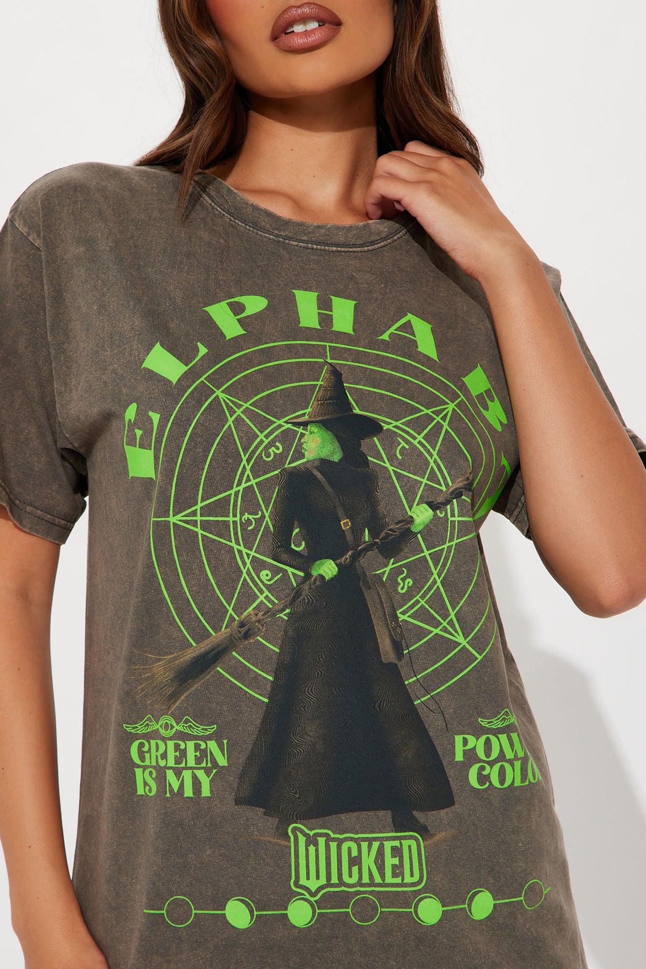 Wicked Witch Elphaba Washed Tee - Charcoal Product Image