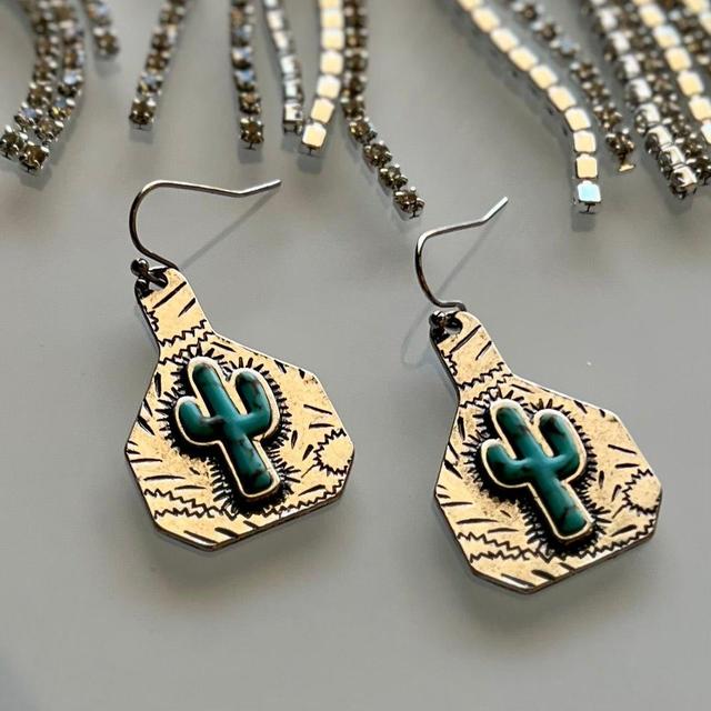 Turquoise Stuck Tagging Earrings Product Image