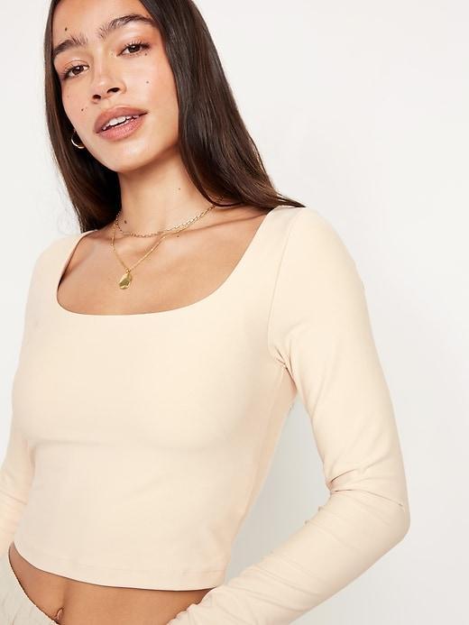 PowerSoft Long-Sleeve Crop Support Top Product Image