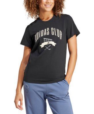 adidas Womens Brand Love Graphic-Print Cotton T-Shirt Product Image