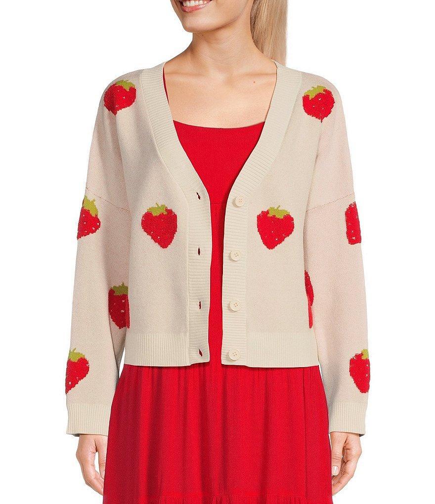 Originality Grandpa Strawberry Boxy Cardigan Product Image