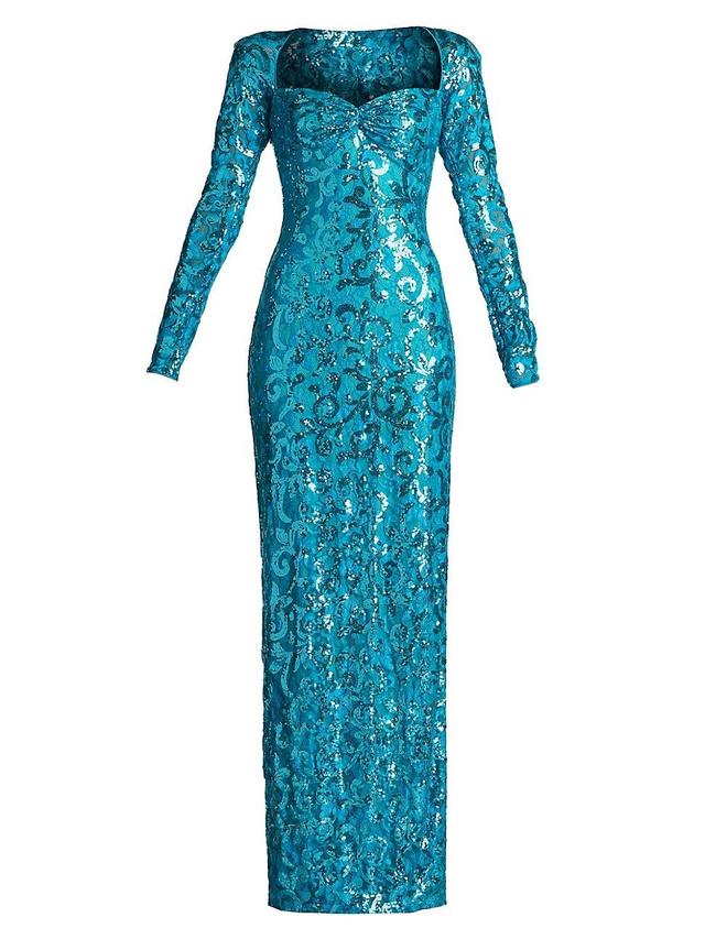 Womens Sweetheart Sequin Gown Product Image