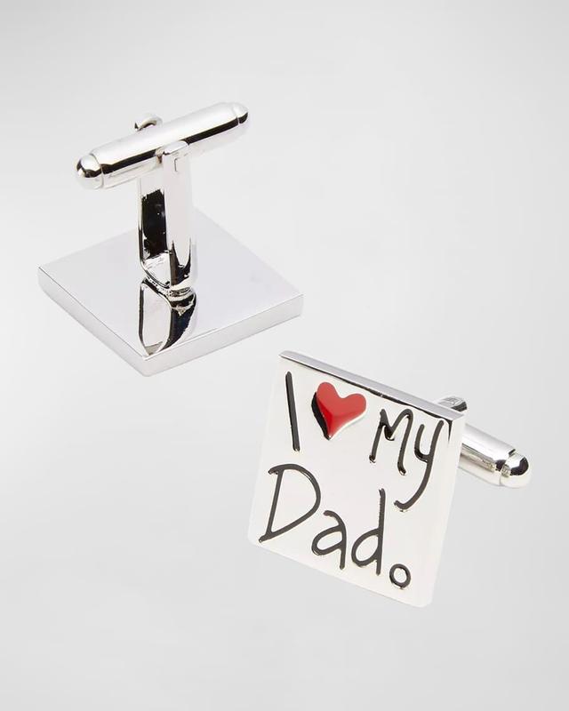 Men's Square Love Dad Cufflinks Product Image