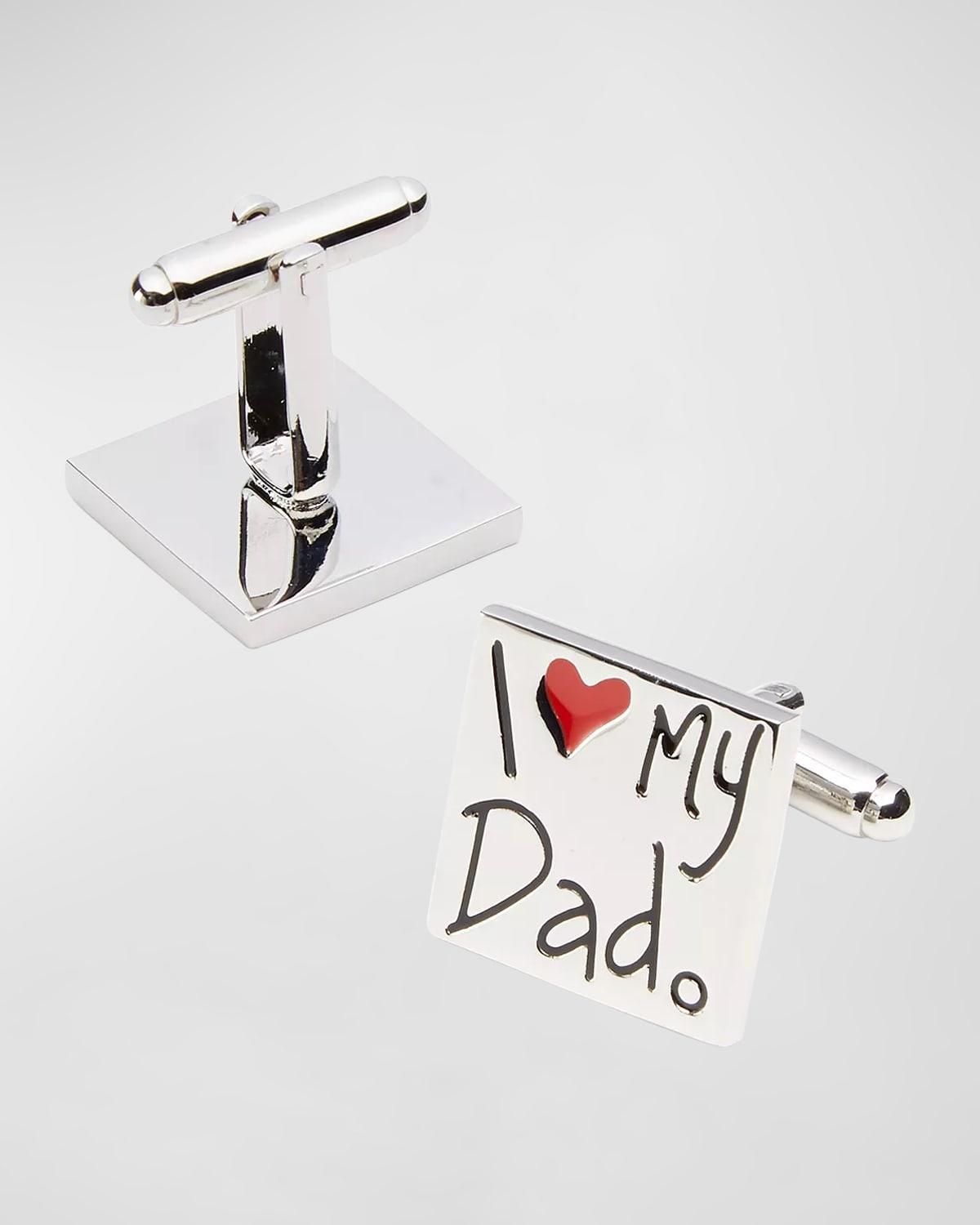 Men's Square Love Dad Cufflinks Product Image