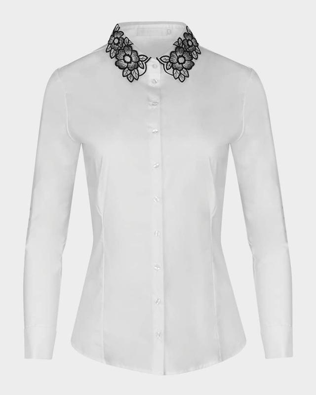 Recueil Embroidered Button-Down Blouse Product Image