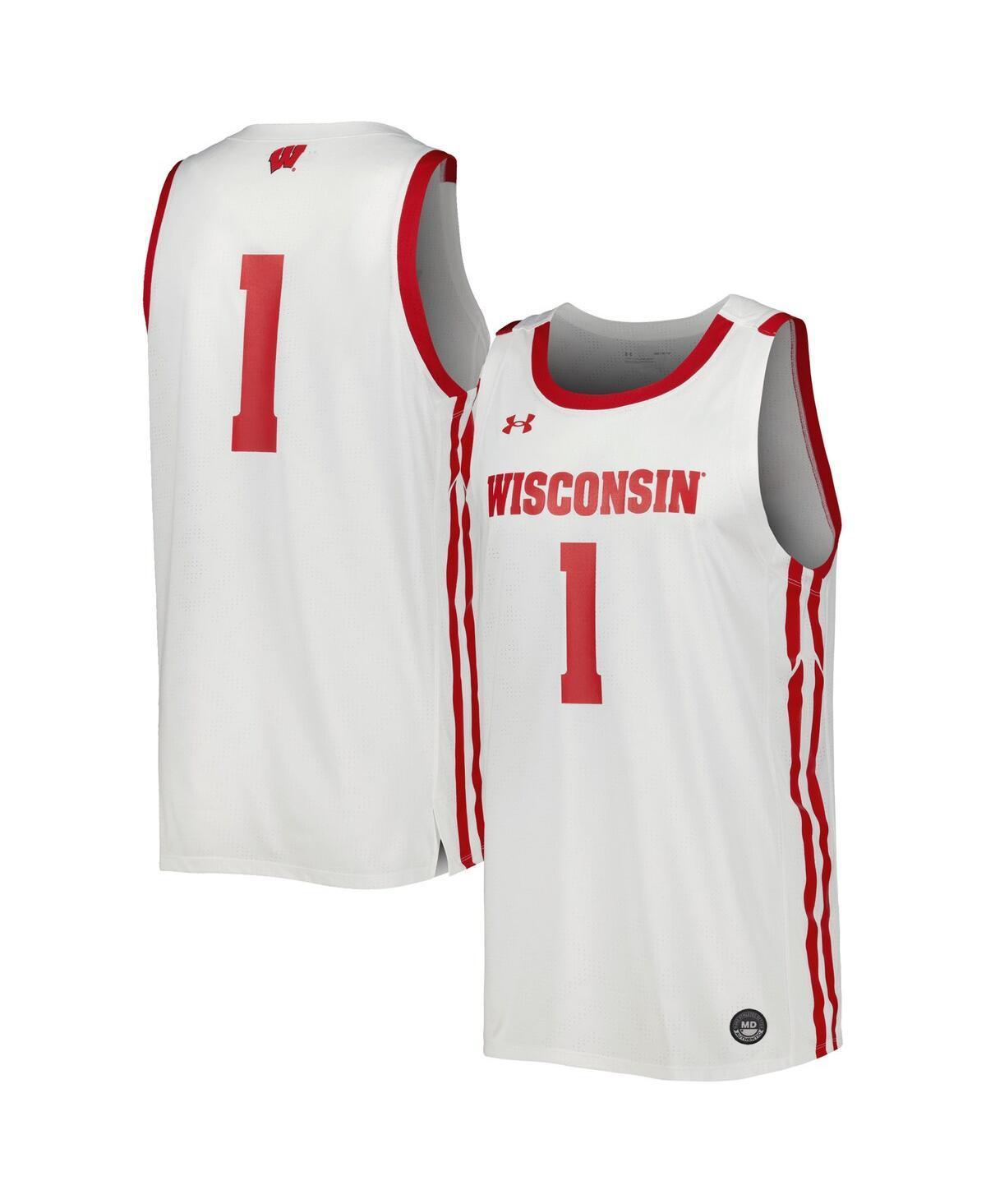 Mens Under Armour Wisconsin Badgers Replica Basketball Jersey Product Image