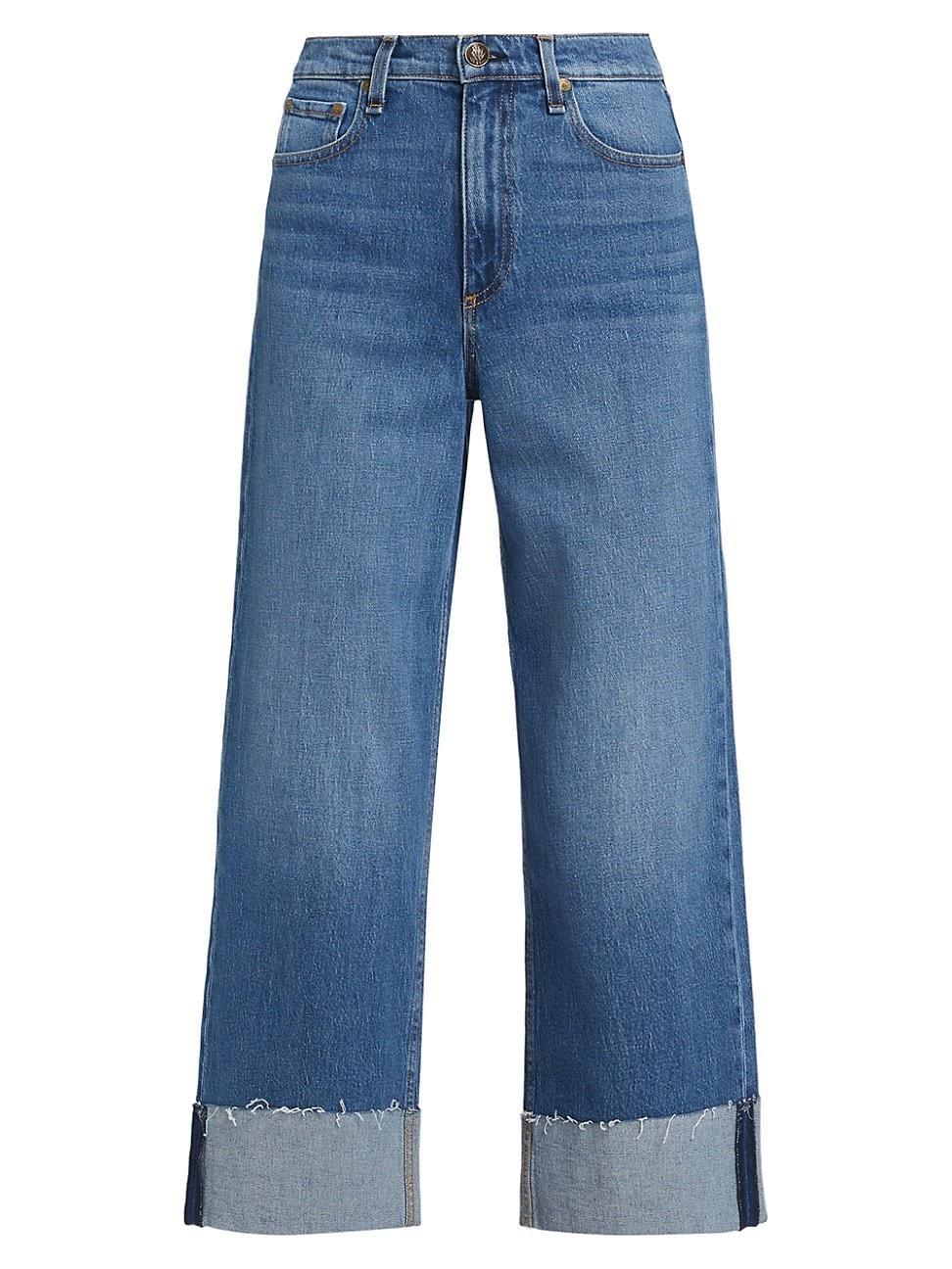 Womens Andi High-Rise Cuffed Ankle Jeans Product Image