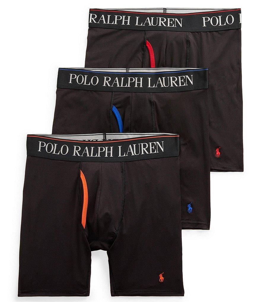 Polo Ralph Lauren 4D Flex Cooling Microfiber 6#double; Long Leg Boxer Brief 3-Pack Product Image