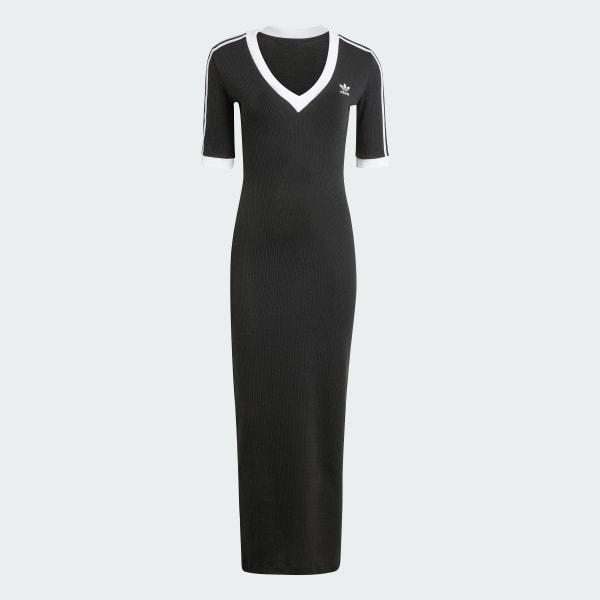 Adicolor 3-Stripes Knit V-Neck Dress Product Image