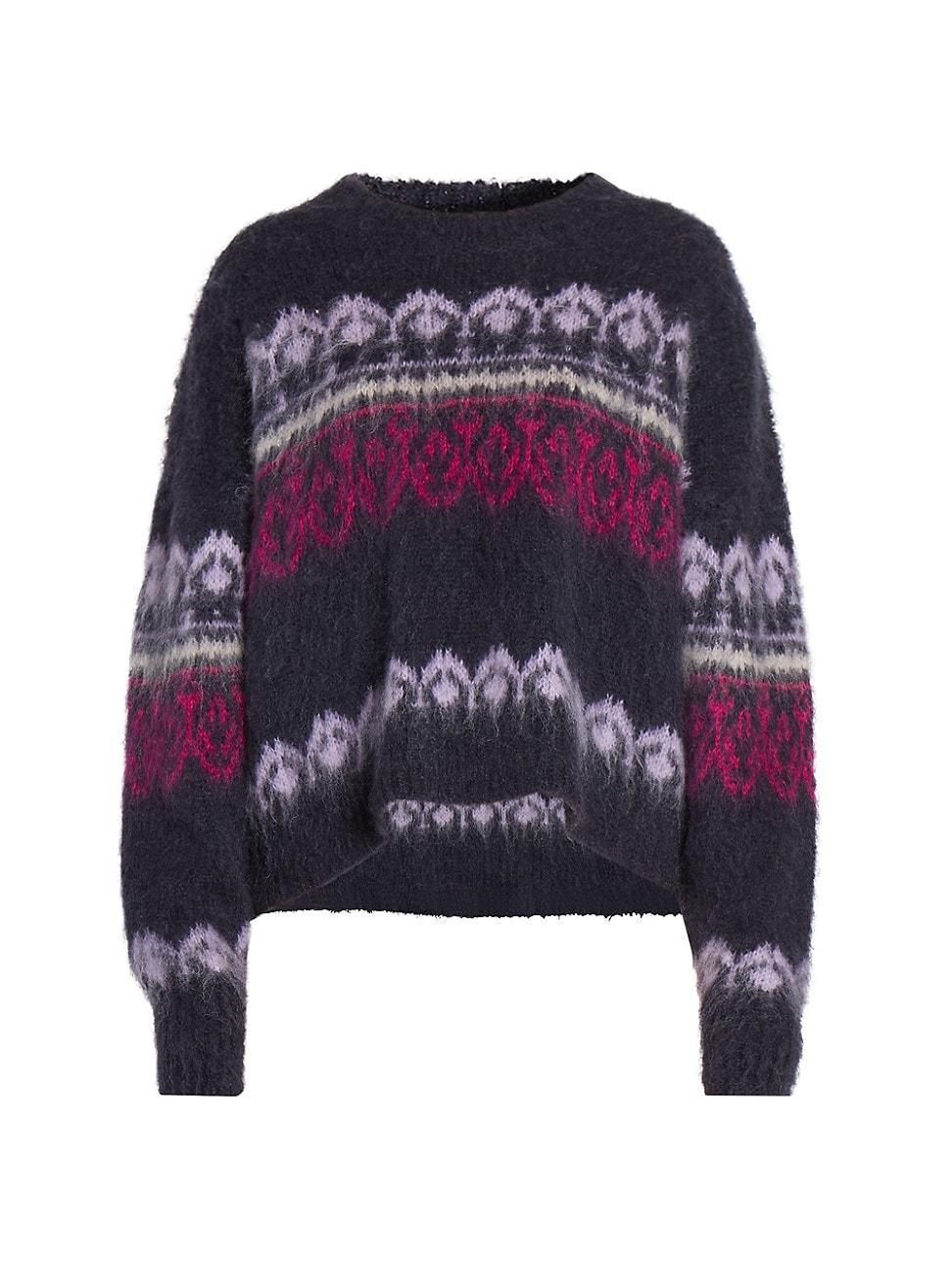 Womens Dully Fair-Isle-Inspired Wool-Mohair Sweater Product Image