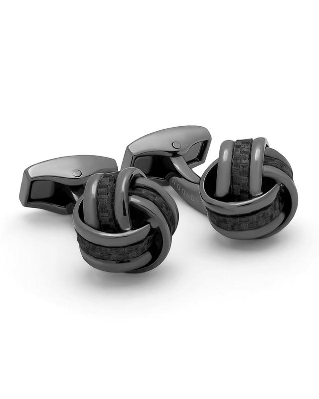 Mens Gunmetal Knot Cufflinks Product Image