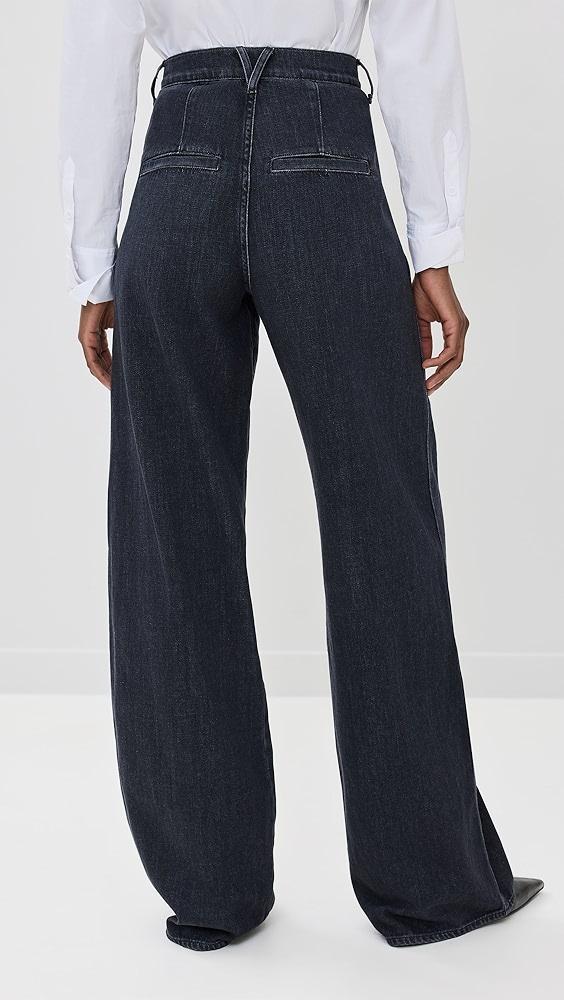 Veronica Beard Jean Mia Pleated Wide Leg Jeans | Shopbop Product Image