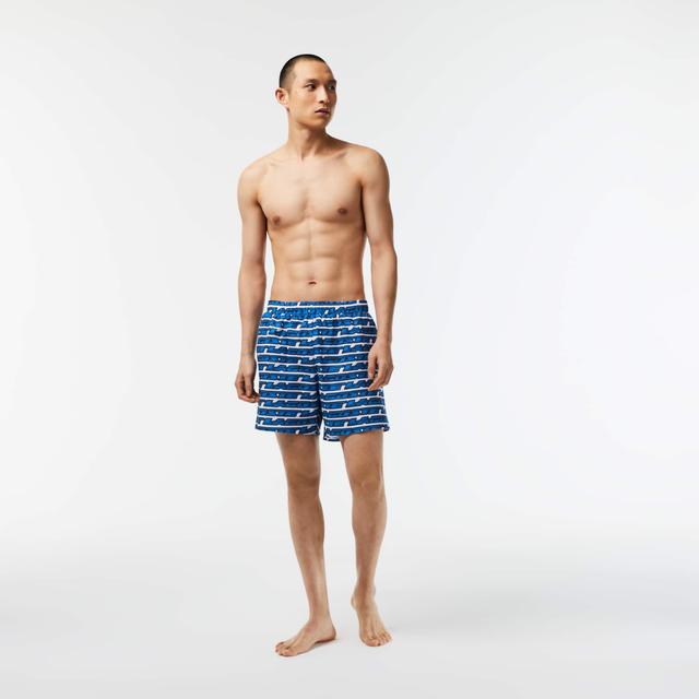 Men’s Two-Tone Print Swim Trunks Product Image