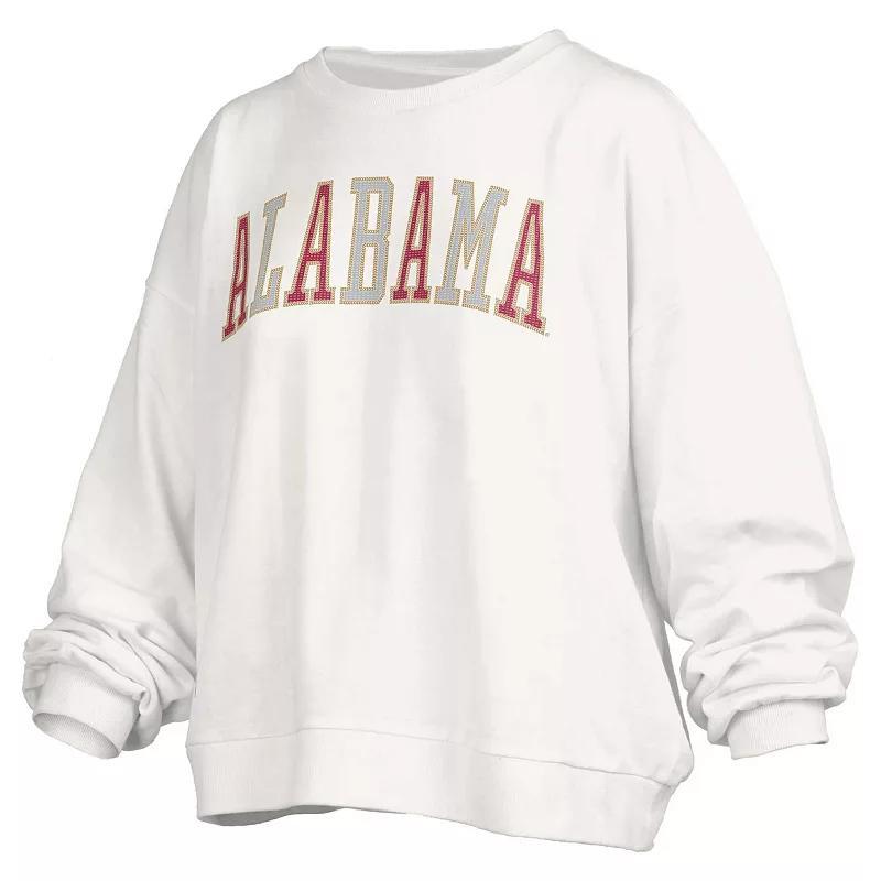 Womens Pressbox Alabama Crimson Tide Janise SequinWaist Length Oversized Pullover Sweatshirt product image