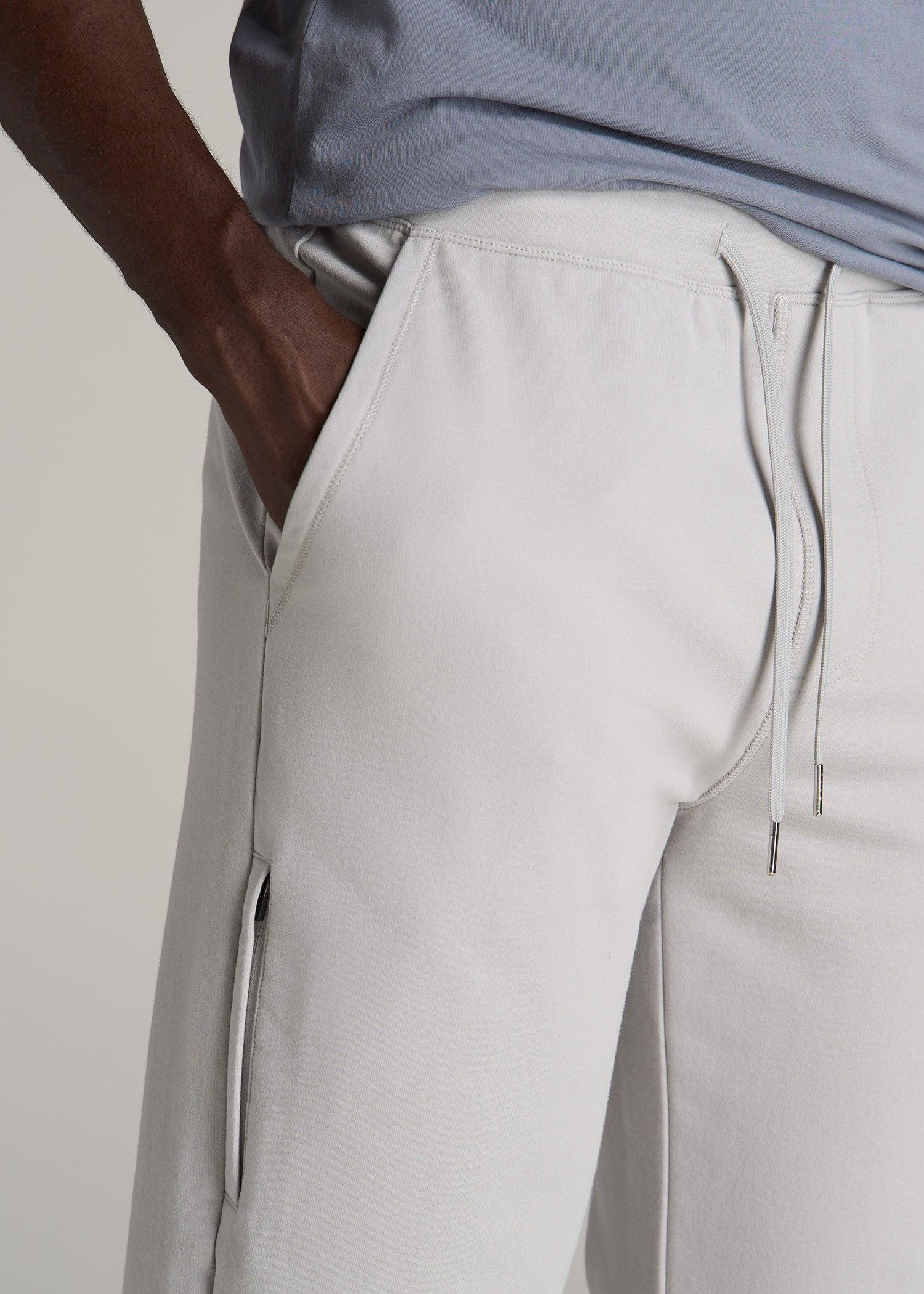 Microsanded French Terry Sweatpants For Tall Men in Light Grey Male Product Image