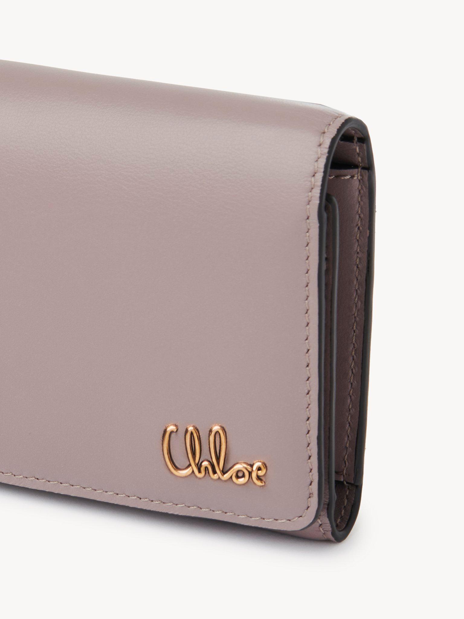 Small Chloé Iconic tri-fold with coin pocket in shiny leather Product Image