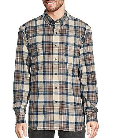 L.L.Bean Scotch Plaid Flannel Traditional Fit Shirt (Indigo Tartan) Men's Clothing Product Image