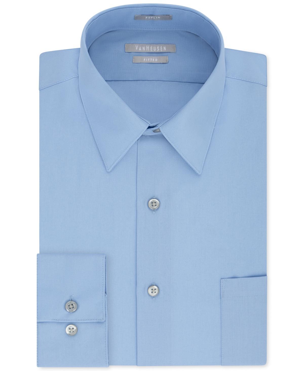 Van Heusen Mens Fitted Poplin Dress Shirt Product Image