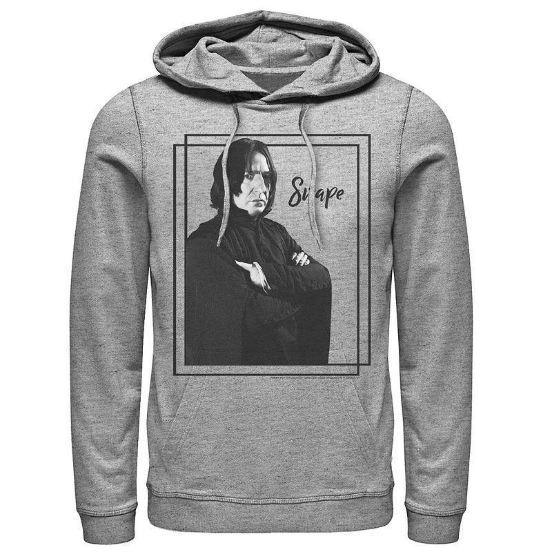 Mens Harry Potter Snape Simple Framed Portrait Graphic Pullover Hoodie Athletic Grey Product Image