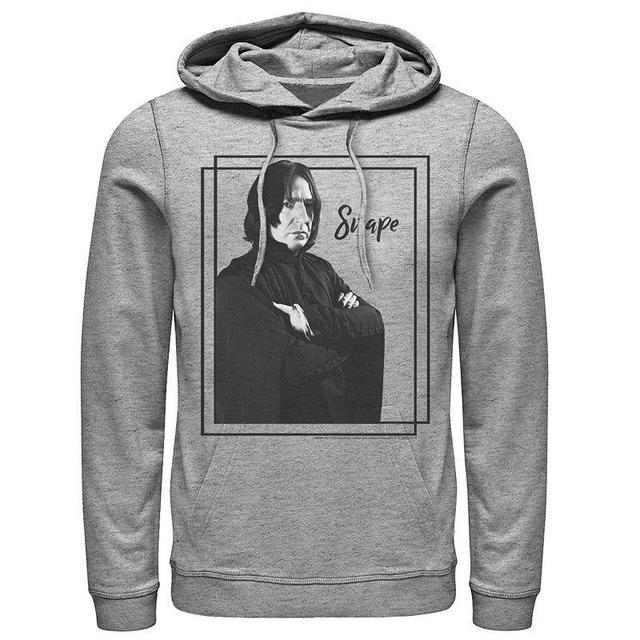 Mens Harry Potter Snape Simple Framed Portrait Graphic Pullover Hoodie Athletic Grey Product Image