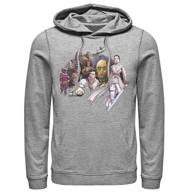 Mens Star Wars The Rise of Skywalker Sith Trooper Villain Graphic Hoodie Athletic Grey Product Image