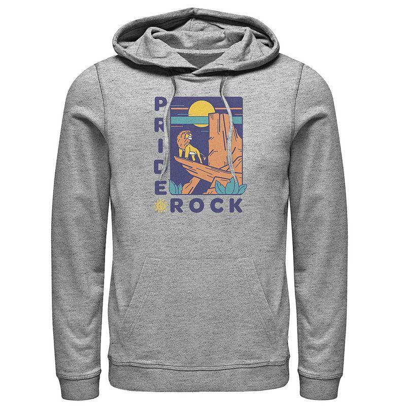 Disneys The Lion King Simba Pride Rock Simple Text Mens Hoodie Athletic Grey Product Image