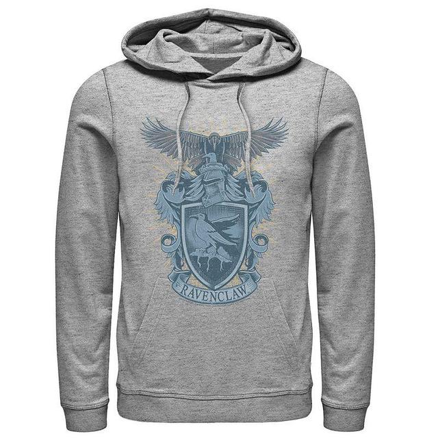 Mens Harry Potter House Ravenclaw Detailed Crest Hoodie Athletic Grey Product Image