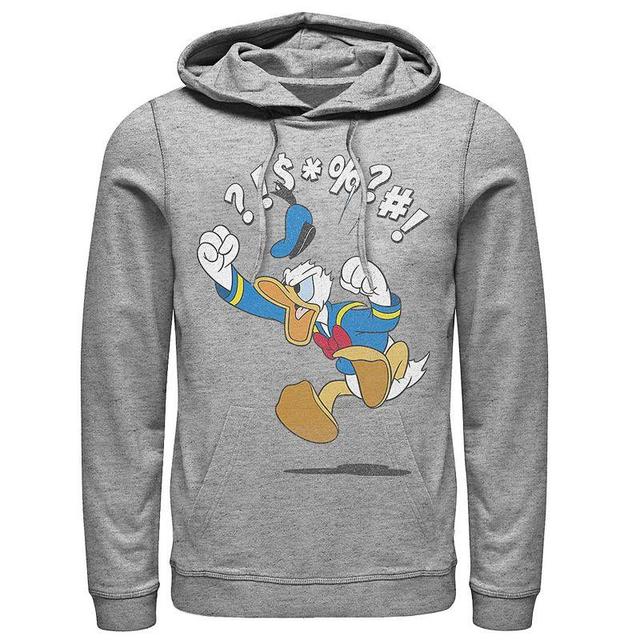 Disneys Mickey & Friends Donald Duck Mens Angry Jump Hoodie Athletic Grey Product Image