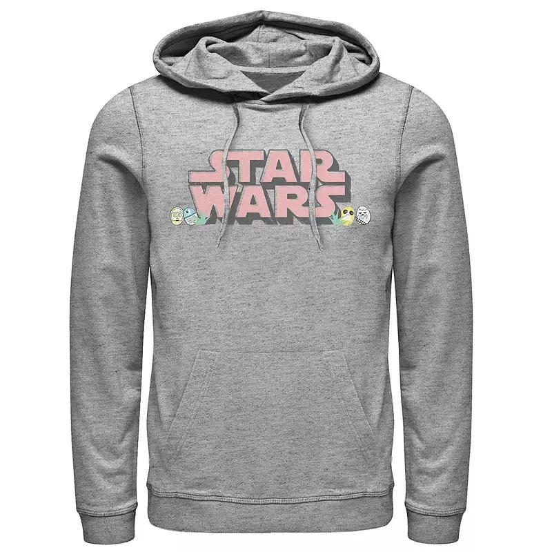 Mens Star Wars Easter Themed Chest Logo Hoodie Athletic Grey Product Image