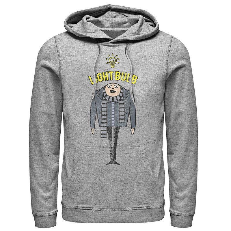 Mens Despicable Me Minions Gru Light Bulb Pullover Hoodie Product Image