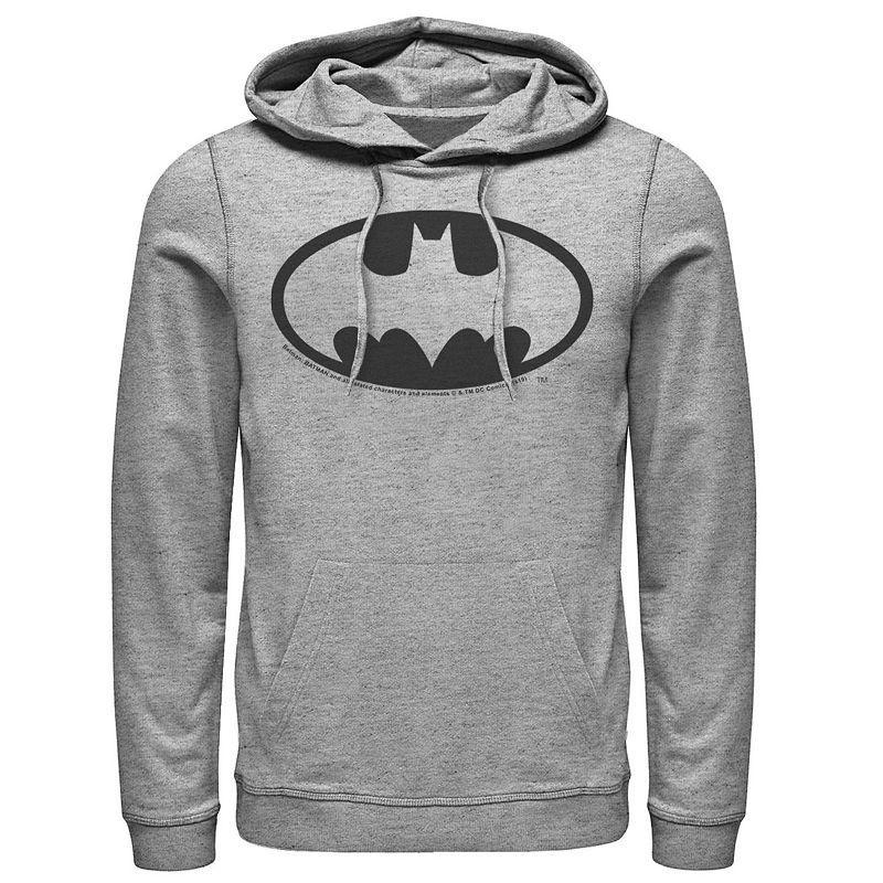 Mens DC Comics Batman Basic Chest Logo Hoodie Athletic Grey Product Image