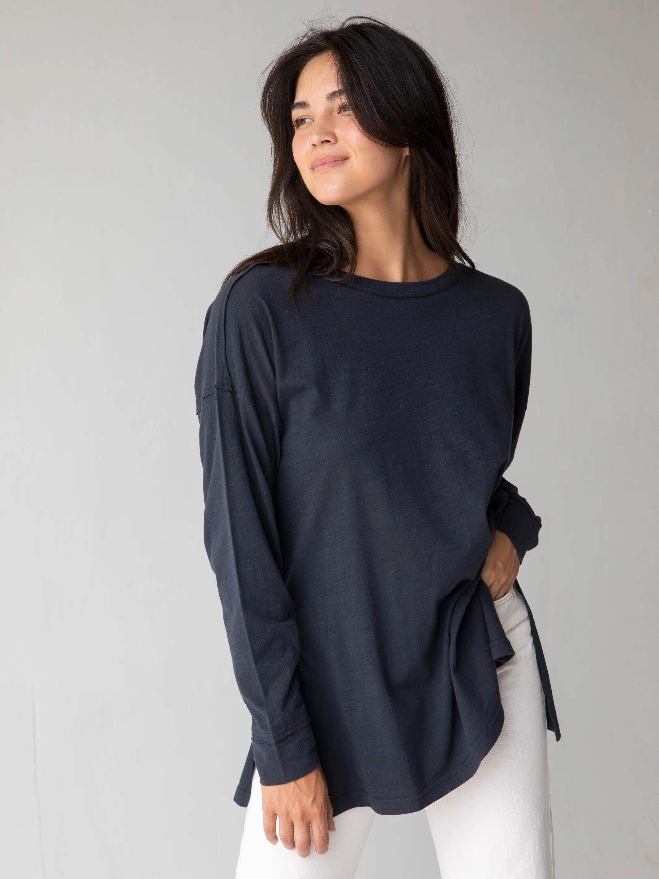 Hang Around Cotton Tunic - Dark Navy product image