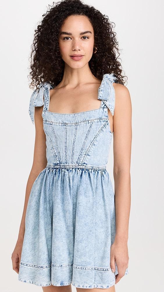 alice + olivia Amina Corset Denim Dress | Shopbop Product Image