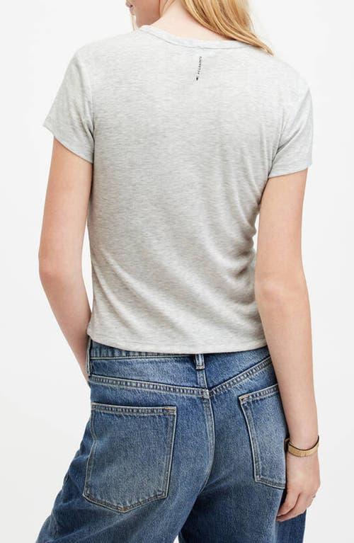 Stevie Cotton Crop T-shirt In Grey Marl Product Image