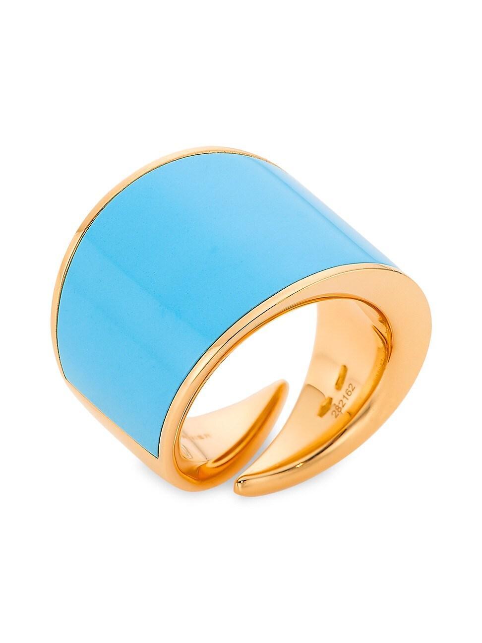 Womens Vague 18K Rose Gold & Turquoise Ring Product Image