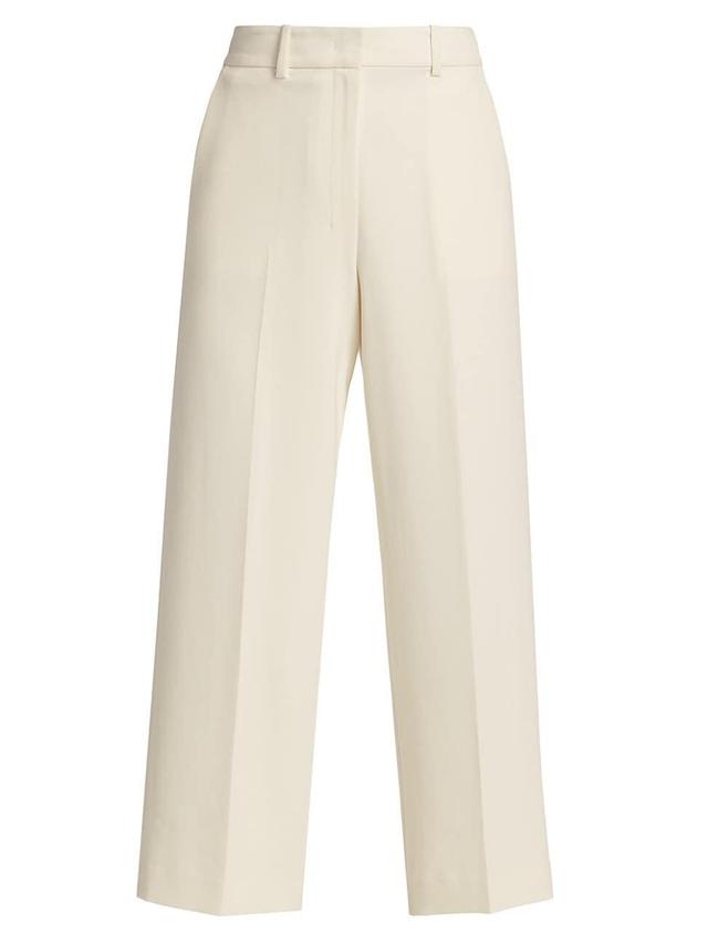 Womens Crop Straight-Leg Trousers Product Image