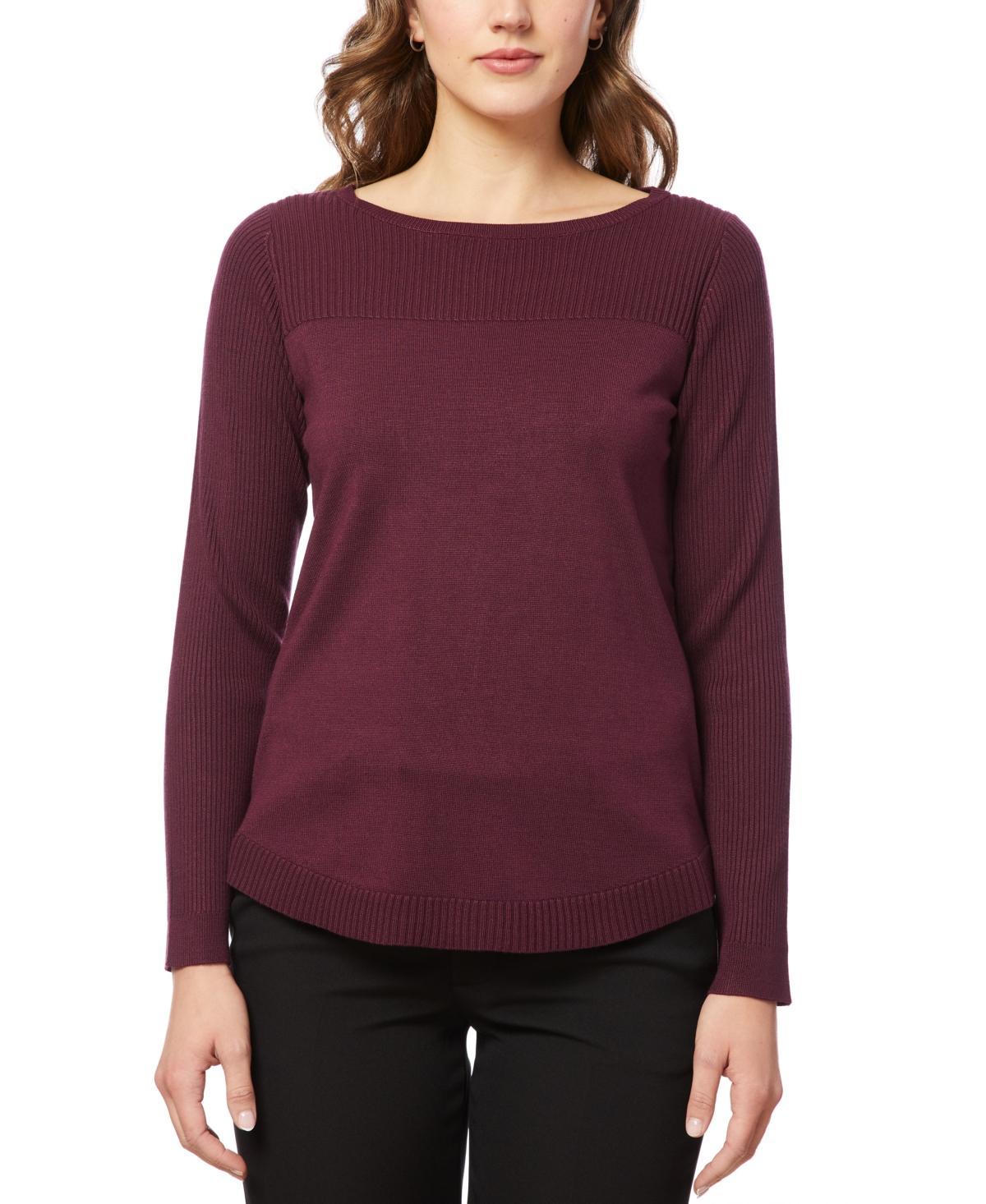 Melissa Paige Womens Boat Neck Long-Sleeve Sweater Product Image