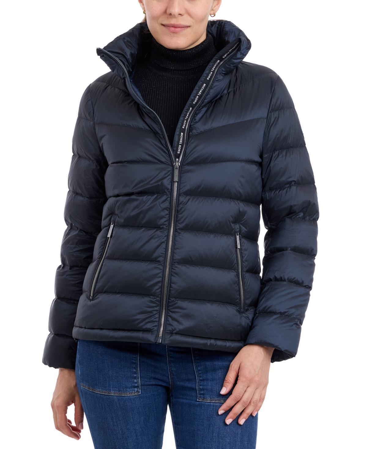 Michael Michael Kors Womens Hooded Shine Packable Down Puffer Coat, Created for Macys Product Image