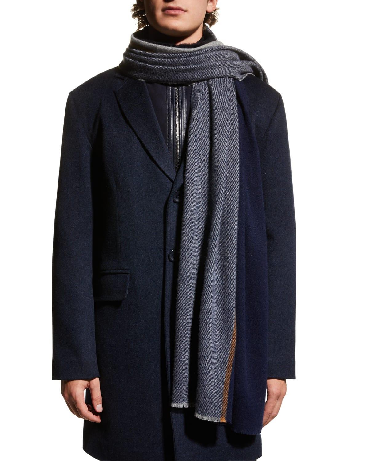 Mens Colorblock Cashmere Scarf Product Image